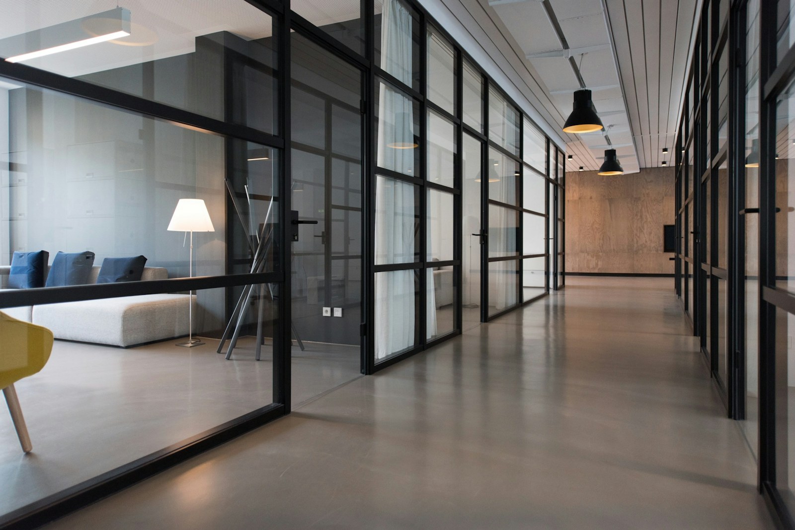 A modern office space with natural light